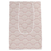 Sac Cadeau Moyen Blush Pink Boho Fan Pattern Soft Watercolour (Dos)