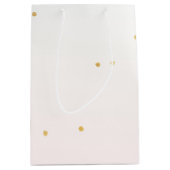 Sac Cadeau Moyen Blush Pink Gold Confetti Sparkle Ombre (Devant)