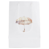 Sac Cadeau Moyen Blush Pink Umbrella Birthday (Dos)