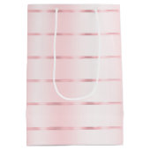 Sac Cadeau Moyen Blush Ruban à Nœud Rose Mariage (Dos)