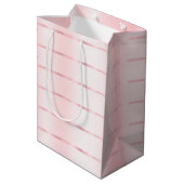 Sac Cadeau Moyen Blush Ruban à Nœud Rose Mariage (Dos Angle)