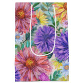 Sac Cadeau Moyen Boho Aster Flowers Floral (Dos)