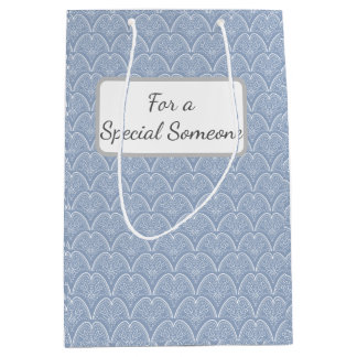 Sac Cadeau Moyen Boho Blue Delicate Shells