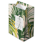 Sac Cadeau Moyen Boho Blush Green Tropical Palm Beach Mariage (Dos Angle)