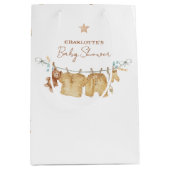 Sac Cadeau Moyen Boho Brown Aquarelle Baby shower (Devant)
