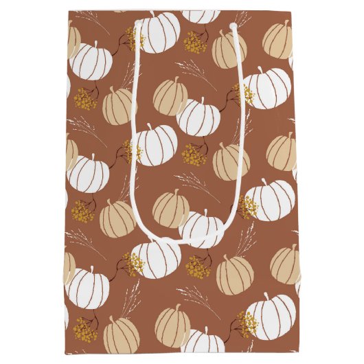 Sac Cadeau Moyen Boho Fall citrouilles (Dos)