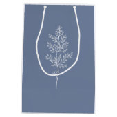 Sac Cadeau Moyen Boho Fleur sauvage moderne Mariage aquarelle (Dos)