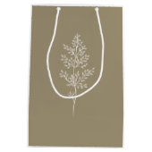 Sac Cadeau Moyen Boho Fleur sauvage moderne Mariage aquarelle (Dos)