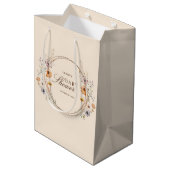 Sac Cadeau Moyen Boho Fleurs sauvages (Dos Angle)