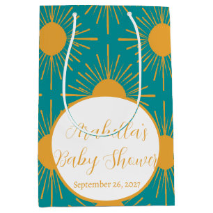 Sac Cadeau Moyen Boho Little Ray of Sun Baby shower Turquoise
