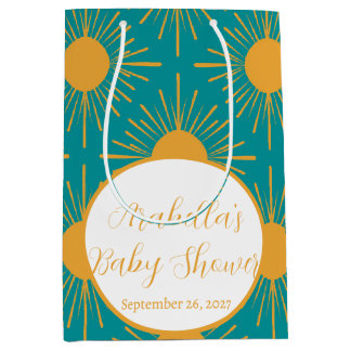 Sac Cadeau Moyen Boho Little Ray of Sun Baby shower Turquoise
