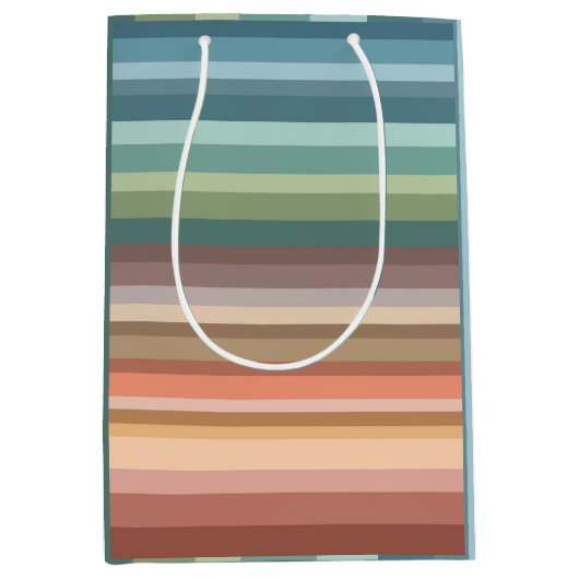 Sac Cadeau Moyen Boho Modern Chic Stripes (Devant)
