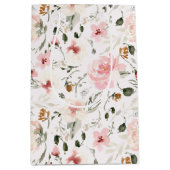 Sac Cadeau Moyen Boho moderne aquarelle florale (Devant)