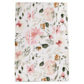 Sac Cadeau Moyen Boho moderne aquarelle florale (Dos)