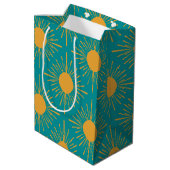 Sac Cadeau Moyen Boho Ray of Sun Turquoise (Dos Angle)