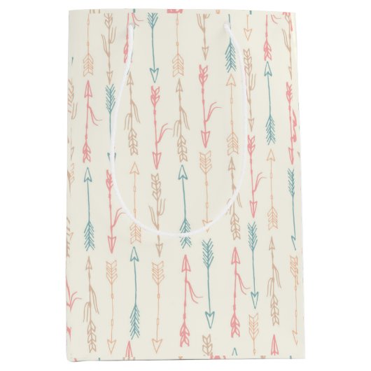 Sac Cadeau Moyen Boho Tribal Pastel Arrow Genre Neutre (Devant)