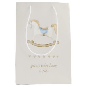 Sac Cadeau Moyen Boho Vintage Rocse Horse Baby shower Cowboy
