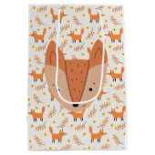 Sac Cadeau Moyen Bois Animaux Boho Design Fox (Dos)