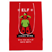 Sac Cadeau Moyen Boisson de Noël Elf (Dos)