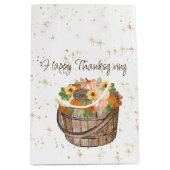 Sac Cadeau Moyen Bon thanksgiving Automne Baril Citrouille (Devant)