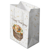 Sac Cadeau Moyen Bon thanksgiving Automne Baril Citrouille (Dos Angle)