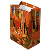 Sac Cadeau Moyen Bon thanksgiving, couleurs d'automne (Dos Angle)