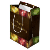 Sac Cadeau Moyen Bon thanksgiving Grunge Feuilles (Dos Angle)