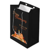 Sac Cadeau Moyen Bon thanksgiving personnalisé (Devant Angle)