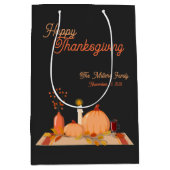 Sac Cadeau Moyen Bon thanksgiving personnalisé (Devant)
