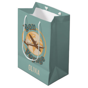 Sac Cadeau Moyen Bon voyage Voyage Voyageons dans le monde design