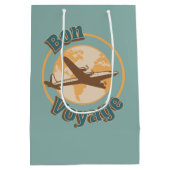 Sac Cadeau Moyen Bon voyage Voyage Voyageons dans le monde design (Dos)