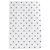 Sac Cadeau Moyen Bonjour 70 points noirs et blancs Photo et nom Ann (Dos)