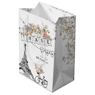 Sac Cadeau Moyen Bonjour Bebe Baby shower neutre du genre