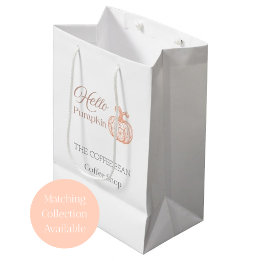 Sac Cadeau Moyen Bonjour Citrouille Marque d'Automne pour Boutique