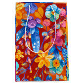 Sac Cadeau Moyen Bonjour Printemps heure de bonheur (Devant)