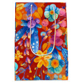 Sac Cadeau Moyen Bonjour Printemps heure de bonheur (Dos)