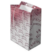 Sac Cadeau Moyen Bonne retraite Parties scintillant rose or (Dos Angle)