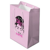 Sac Cadeau Moyen Bonne Saint Valentin 2023 Avec Vibes Love (Dos Angle)