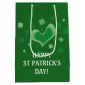 Sac Cadeau Moyen Bonne St Patrick's Day green shamrocks coutume (Dos)