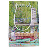 Sac Cadeau Moyen Boston Swan Boats crayon et encre (Devant)