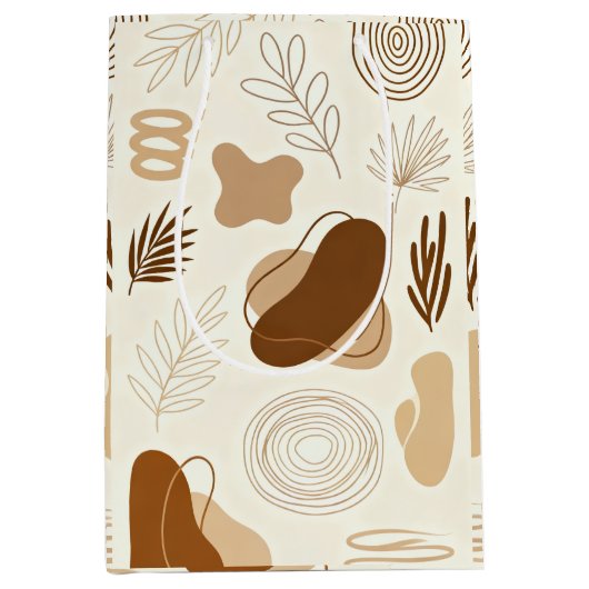 Sac Cadeau Moyen Botanical Line Art Paper Bag (Devant)