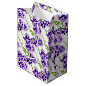 Sac Cadeau Moyen Botanique Duranta Skyflower violette art (Devant Angle)