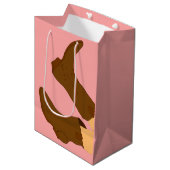 Sac Cadeau Moyen Botte de cowboy Brown (Devant Angle)