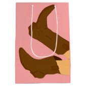 Sac Cadeau Moyen Botte de cowboy Brown (Dos)