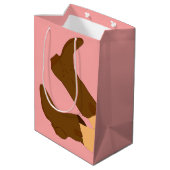 Sac Cadeau Moyen Botte de cowboy Brown (Dos Angle)