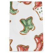 Sac Cadeau Moyen Botte de cowboy de Noël occidentale (Devant)