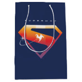 Sac Cadeau Moyen Bouclier Superman de coucher de soleil (Devant)