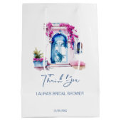 Sac Cadeau Moyen Bougainvillea Douche nuptiale méditerranéenne fave (Dos)