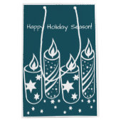 Sac Cadeau Moyen Bougies Bleues Professionnelles Bonne saison de va (Devant)