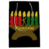 Sac Cadeau Moyen Bougies Kwanzaa - Sac-cadeau moyen (Devant)